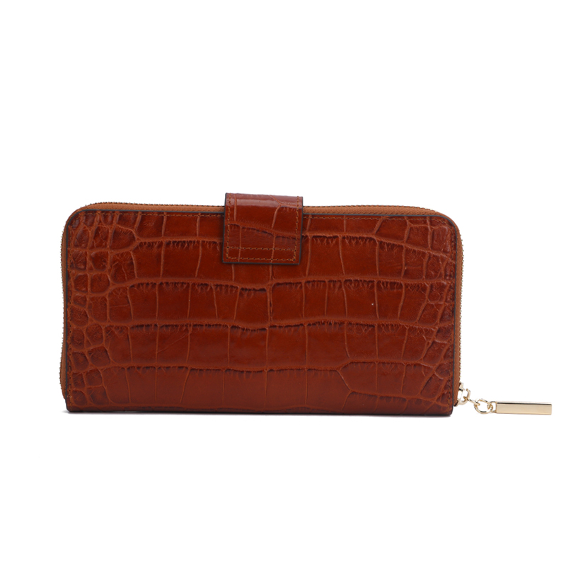 croc leather women wallet