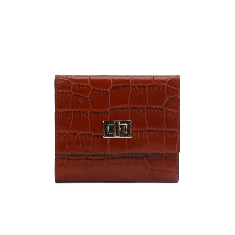 croc leather women wallet