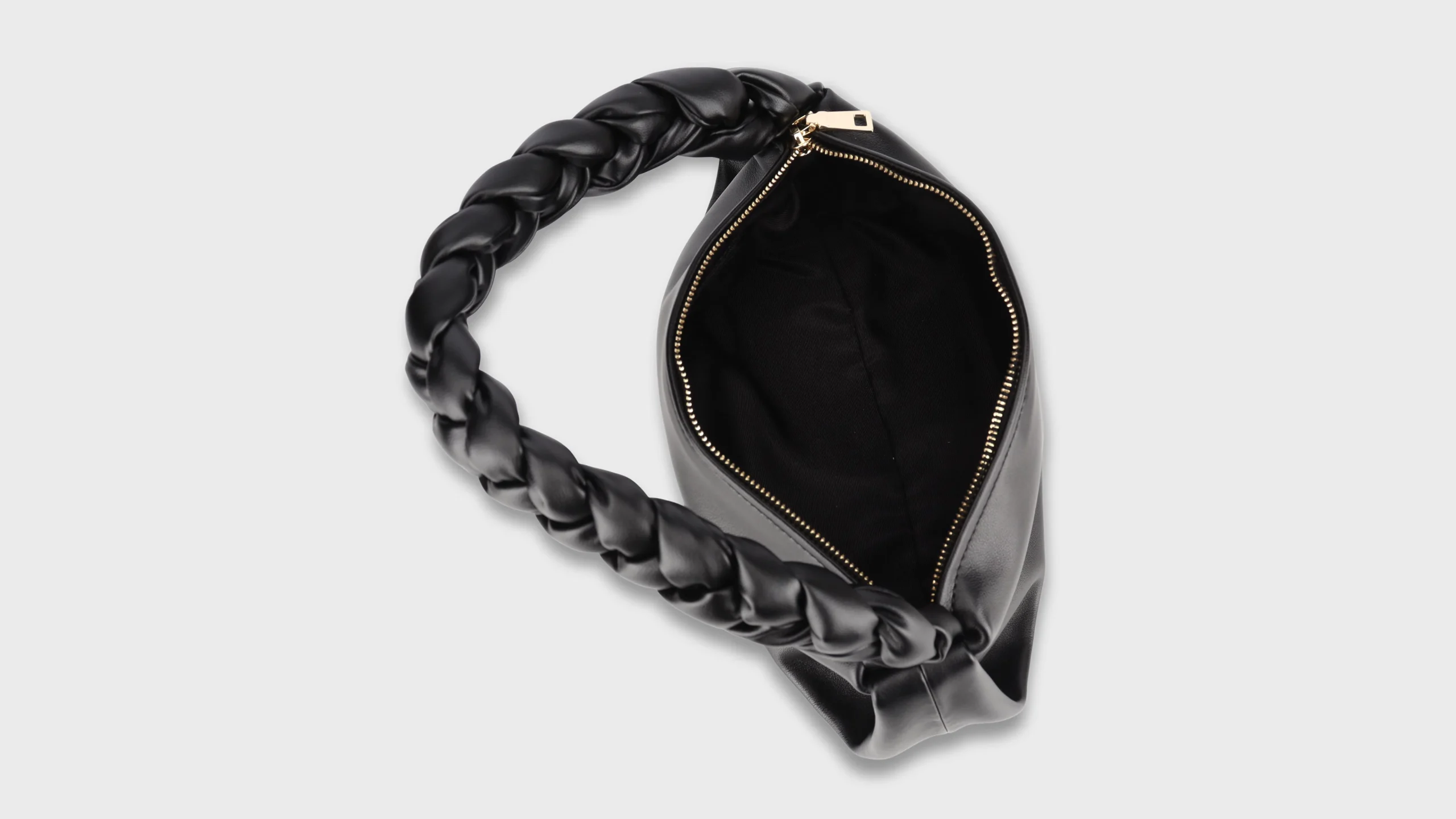 Smooth Leather Bag – S7754 (Black, Large)