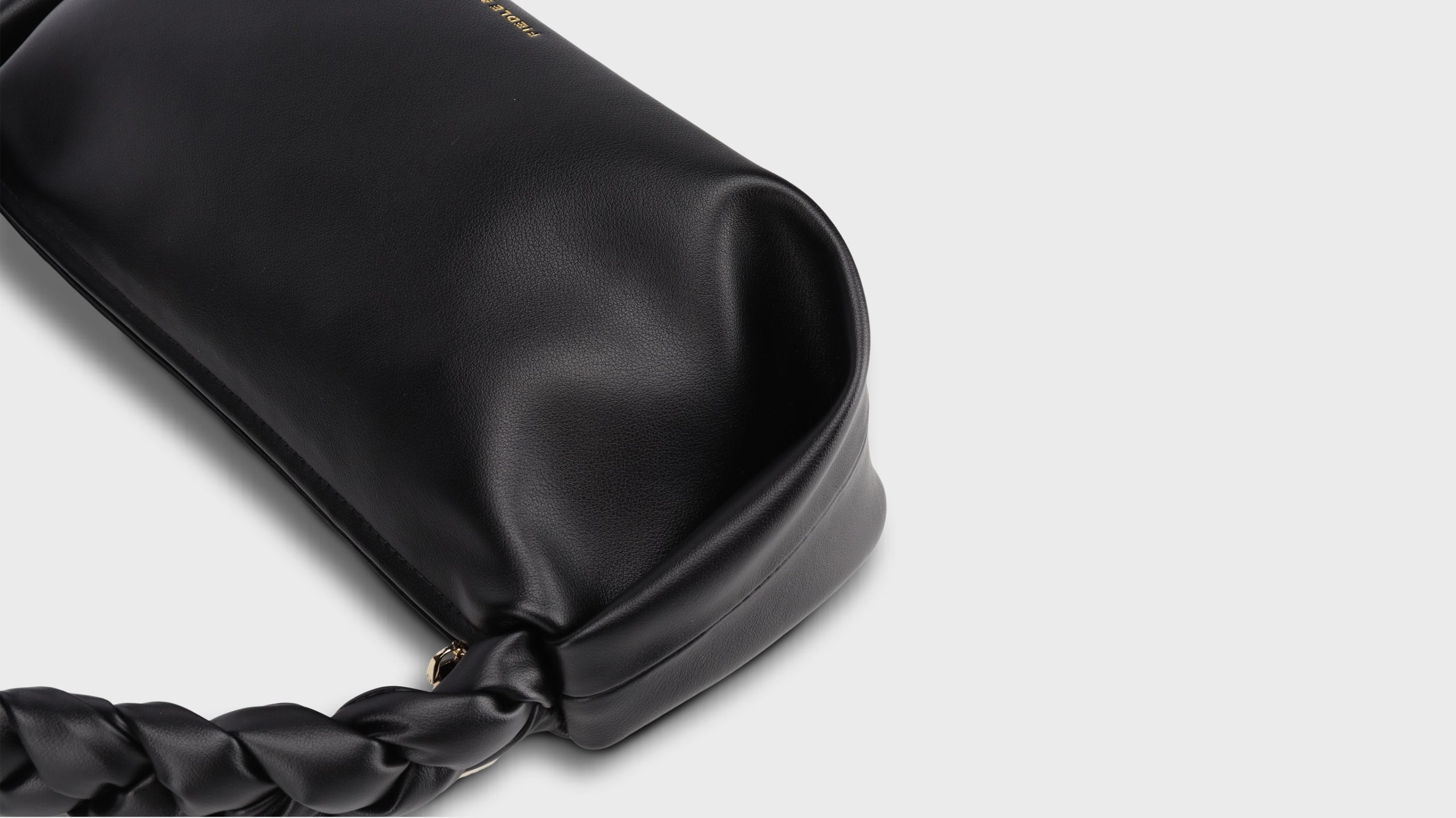 Smooth Leather Bag – S7754 (Black, Large)