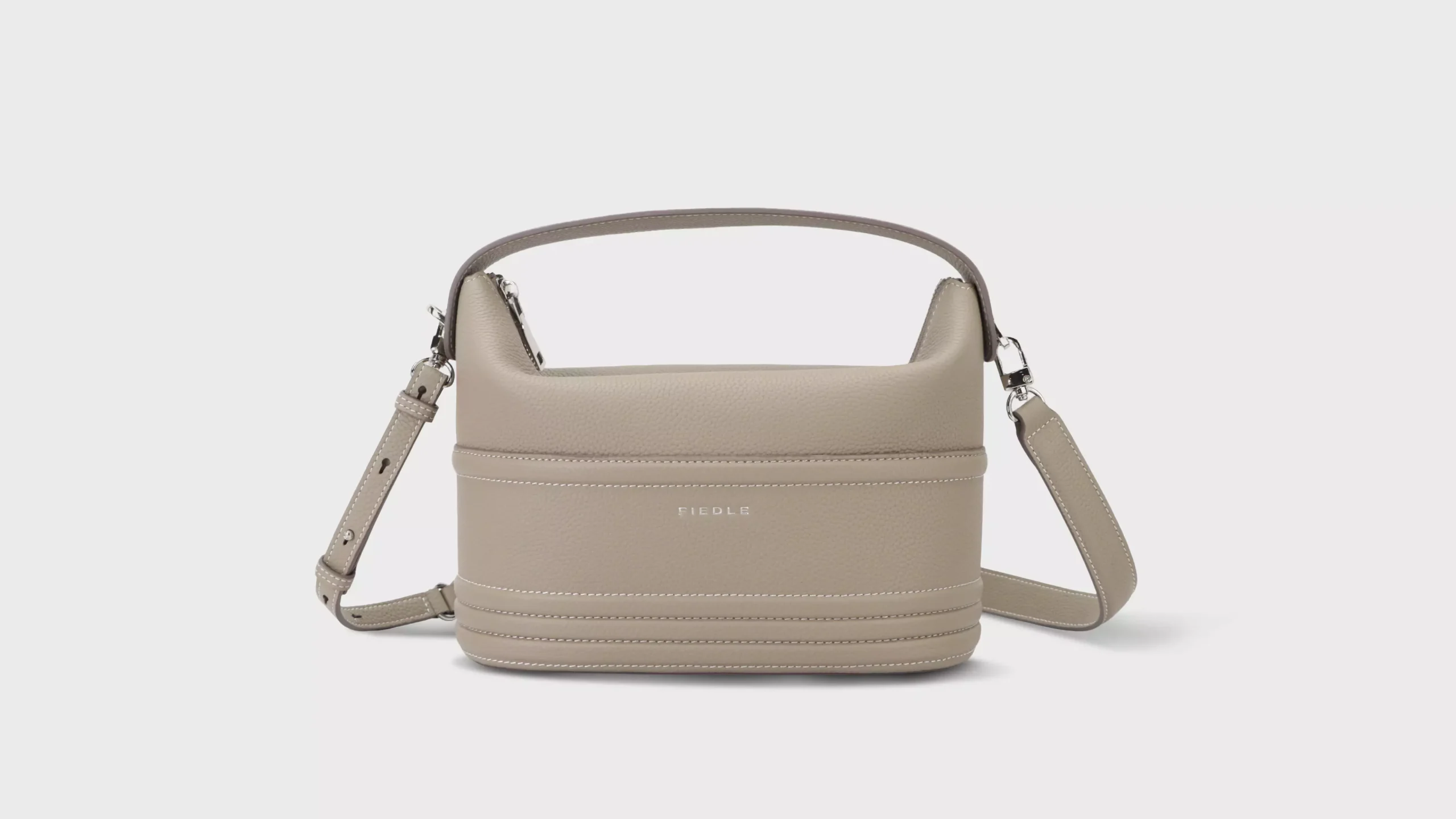 Leather Top Handle Bag in Pebble Grain – S9776
