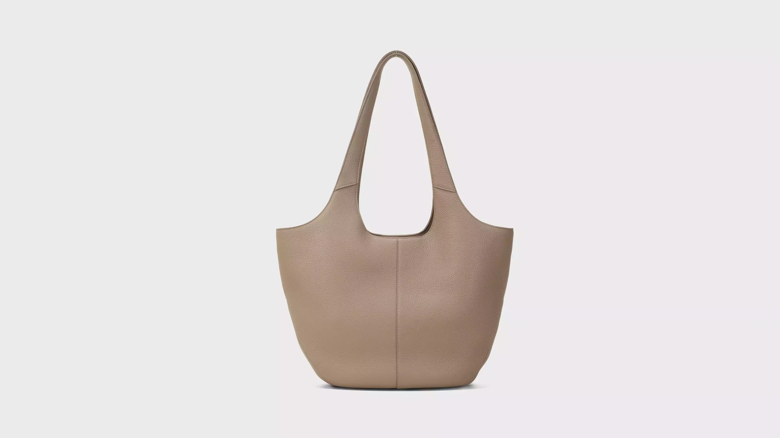Leather Minimalist Tote Bag in Grained Cowhide – S11878