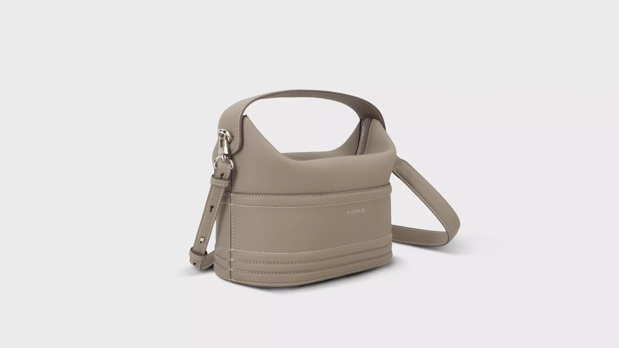 Leather Top Handle Bag in Pebble Grain – S9776
